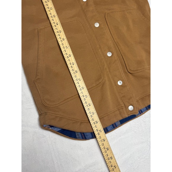 Columbia Women's Hart Mountain Shacket Lined Fleece Camel Plaid Medium - Picture 9 of 9